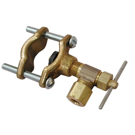 1/4 In. Brass Saddle Clamp With Self-Piercing Valve, Lead Free